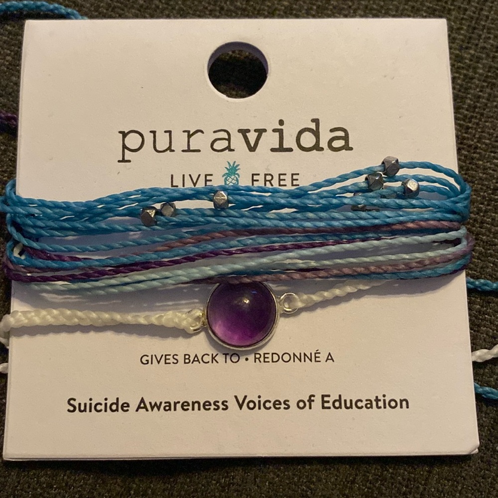 Pura Vida Suicide Awareness Bracelet set